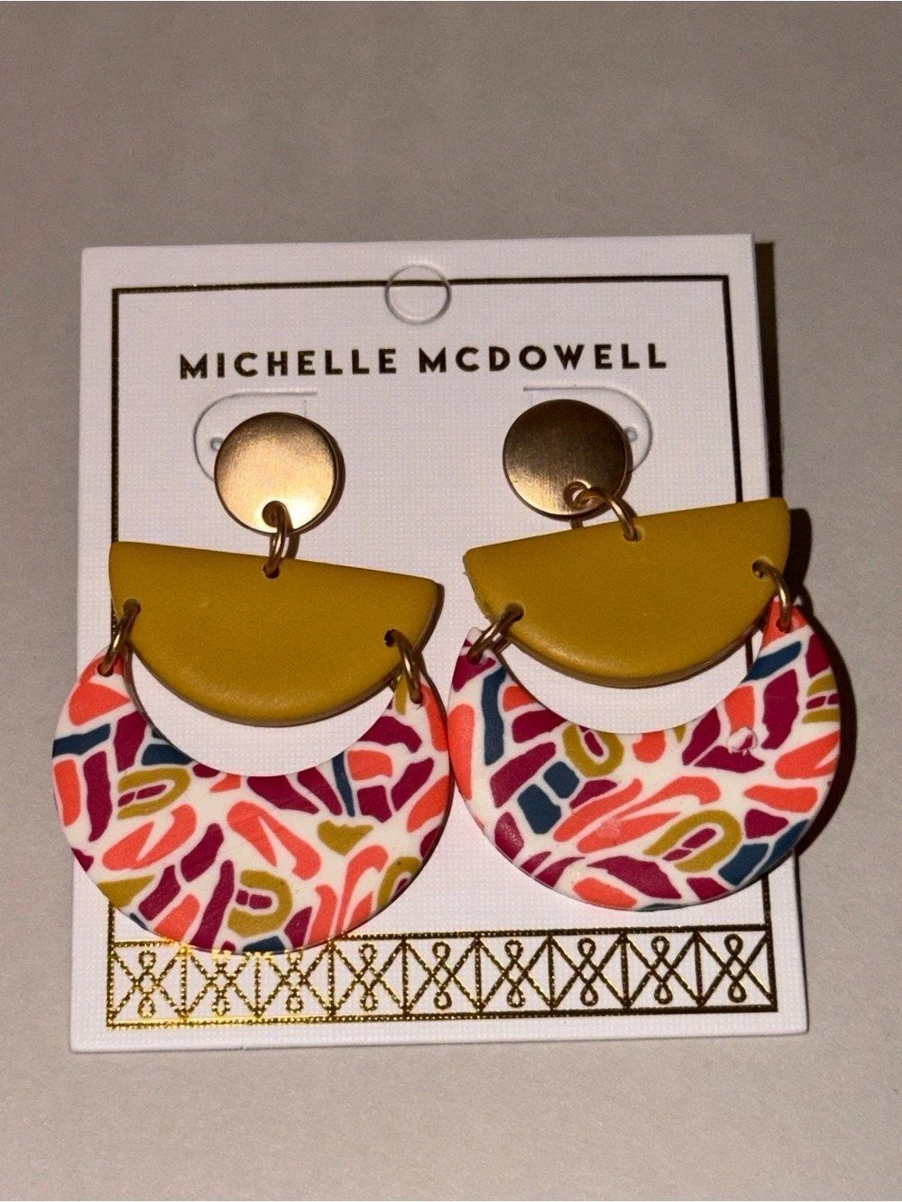 Michelle McDowell Beth Earrings Abstract Multicolor